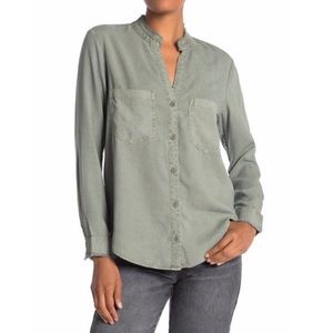Anthropologie Green Button Down | Medium